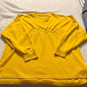 90’s Y2K Vintage Boss Mustard Embossed Logo Sweatshirt